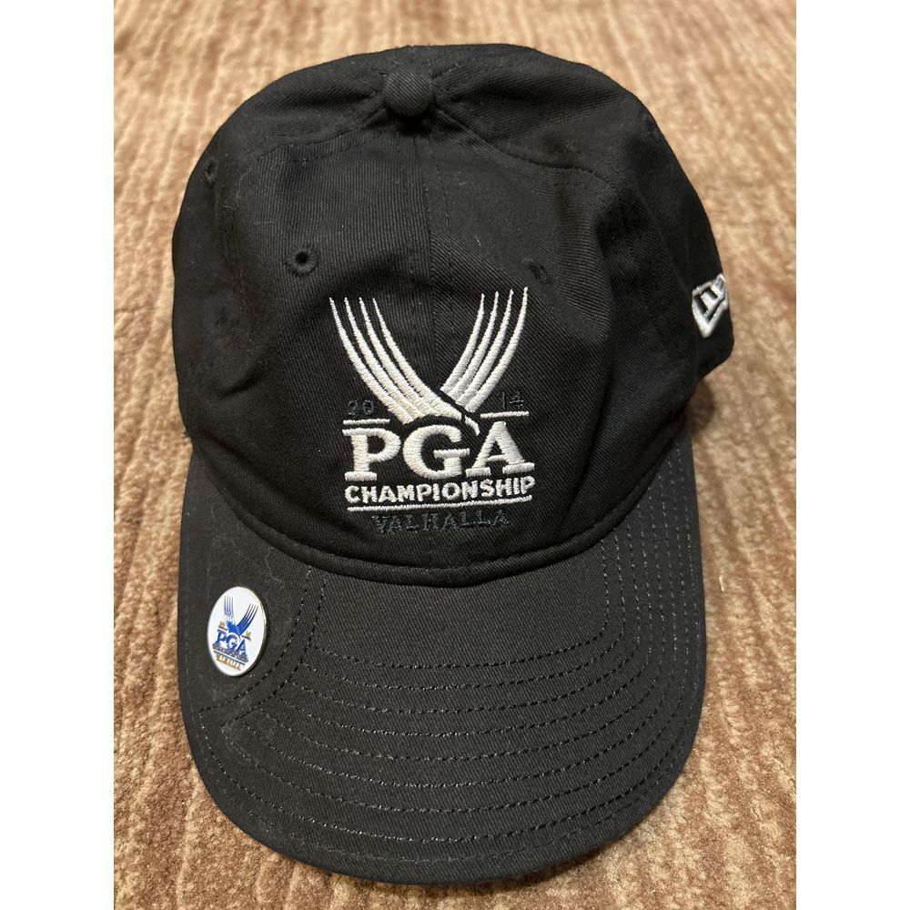 Vintage PGA Championship Hat Black 2014 Valhalla with Ball Marker New Era Buckle